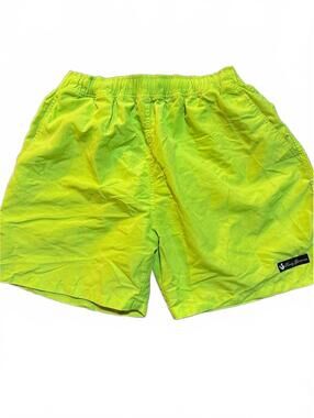 Rowdy Gentleman Men’s M Neon Lime Swim Trunks Lined
